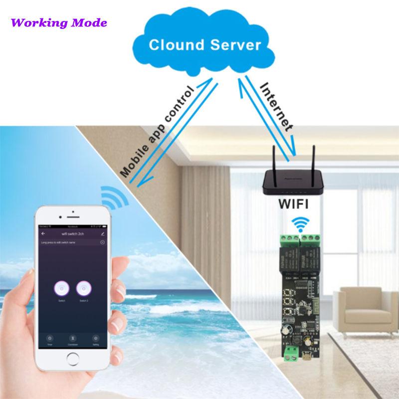 2CH Tuya Wifi Smart Control Bo - огляд і ціна Diy Home Automation Controller