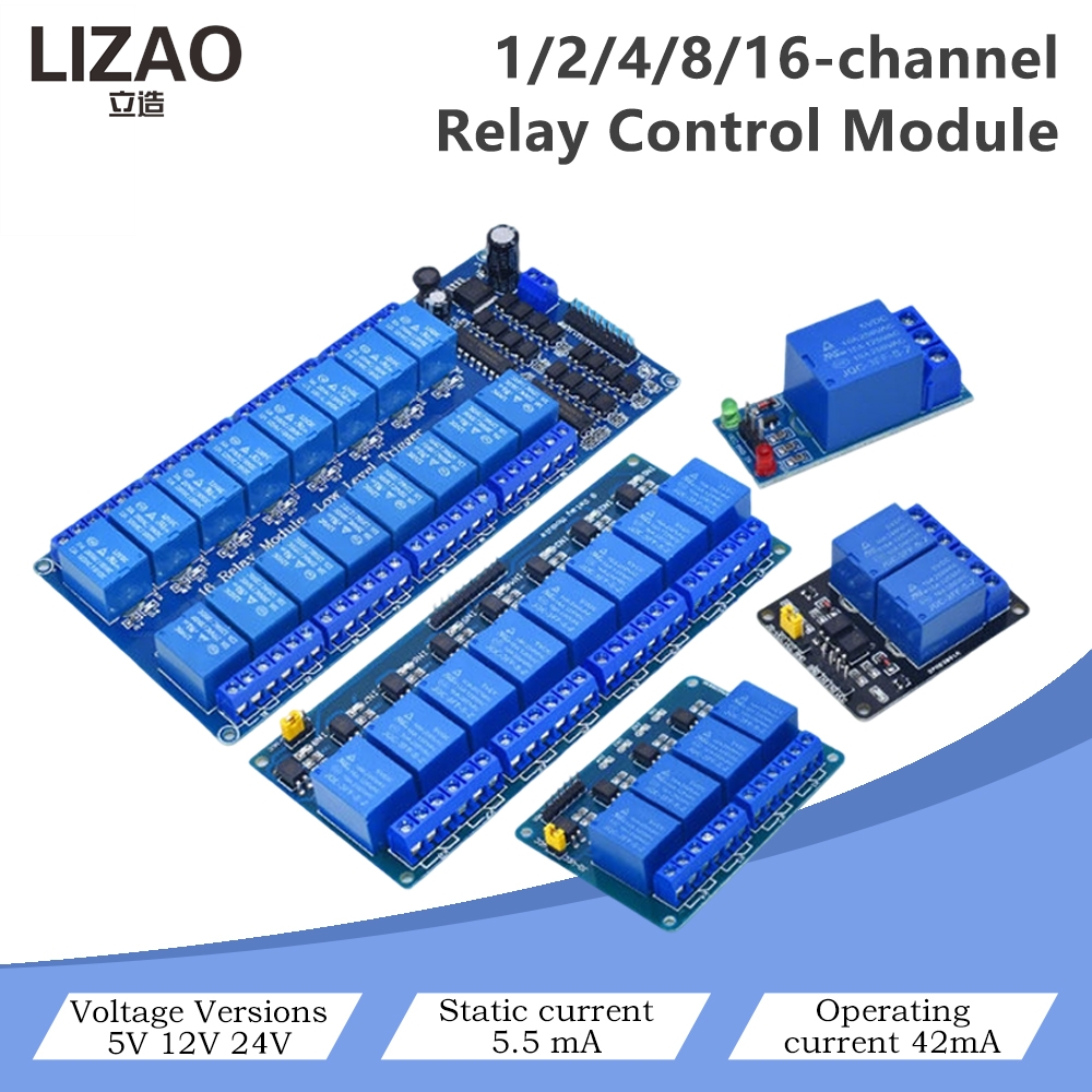 5V/12V/24V 1/2/4/8/16 Channel  - огляд і ціна Home Automation Diy Projects